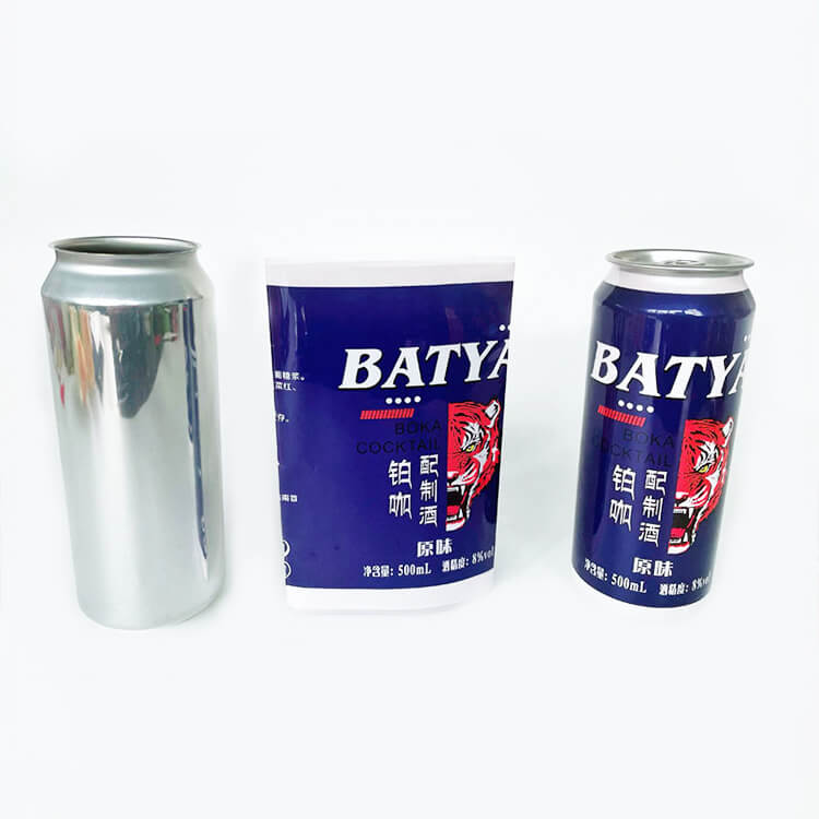 beer can shrink sleeve label 500ml