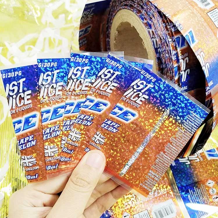 custom printed holographic shrink labels