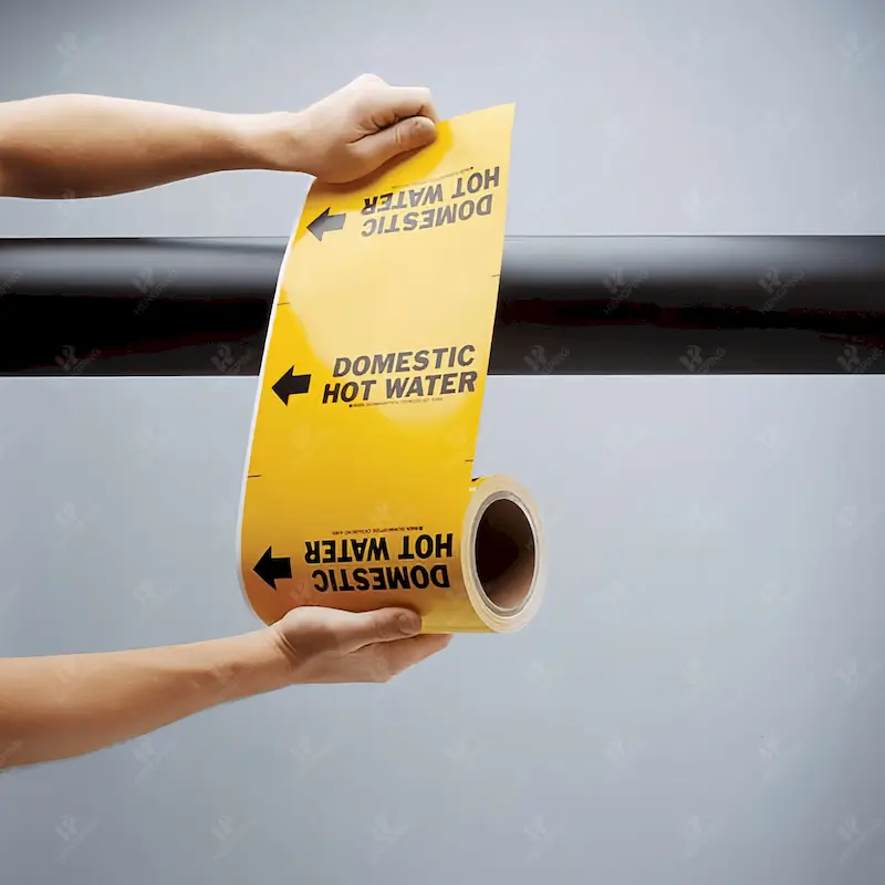 self adhesive pipe marker labels