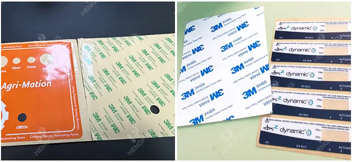 graphic overlays adhesive backing process